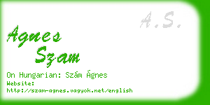 agnes szam business card